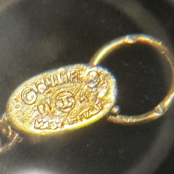 Chanel 01A COCO Gold Coloured Chain Bracelet with Black Rhinestones - Picture 9 of 13